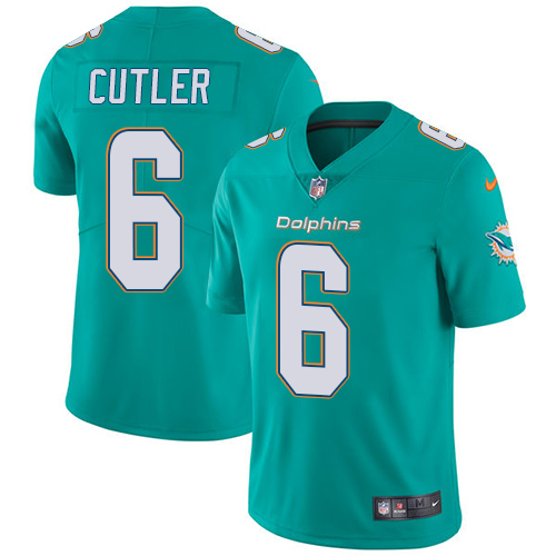 Nike Dolphins #6 Jay Cutler Aqua Green Team Color Youth Stitched NFL Vapor Untouchable Limited Jersey